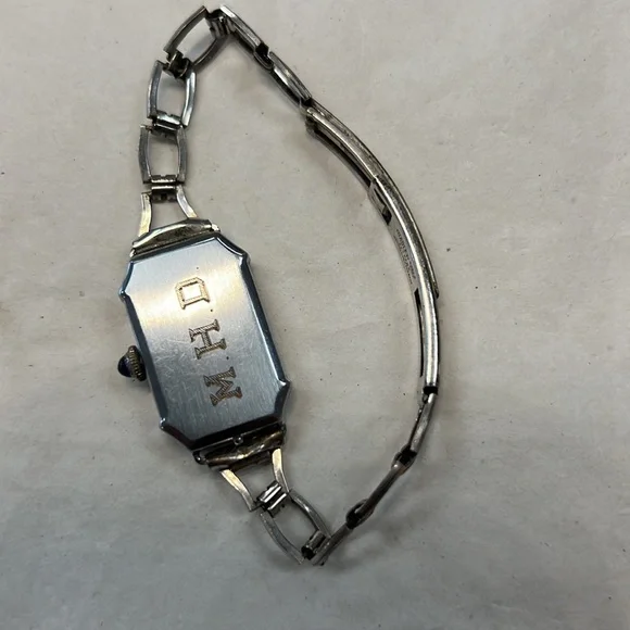Authentic White Gold 14K Benrus watch display picture 1